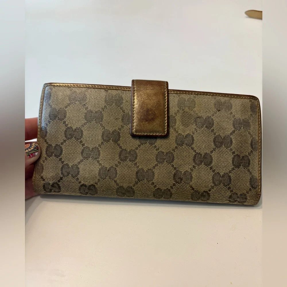 Gucci GG long Brown Monogram Canvas Wallet - Picture 4 of 15